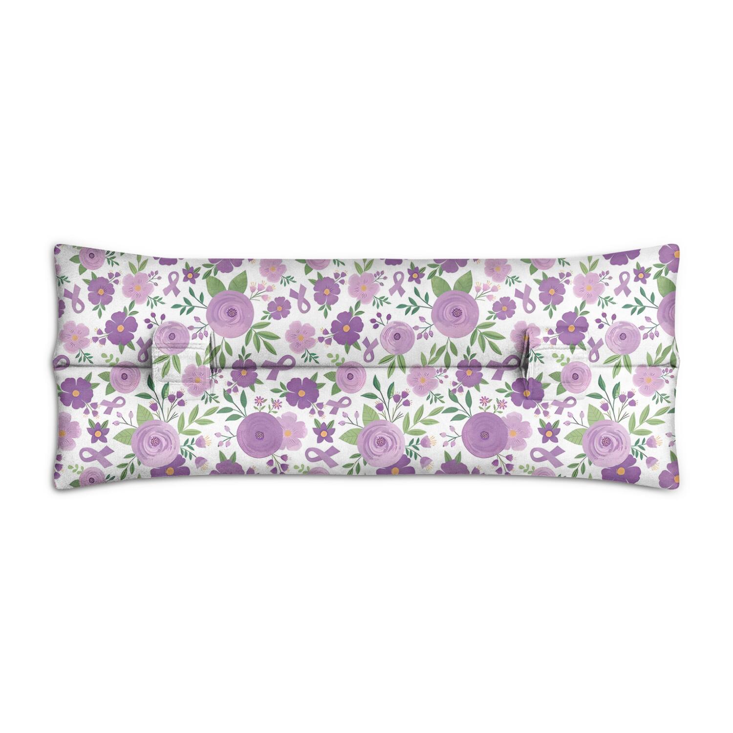 Aesthetic Floral Design Surgery Recovery Pillow - Seatbelt Cushion for Breast Procedures