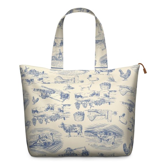 Aesthetic Floral Design Travel Bag Boho Watercolor Flower Pattern Weekender Tote, Lightweight, , Multiple Pockets