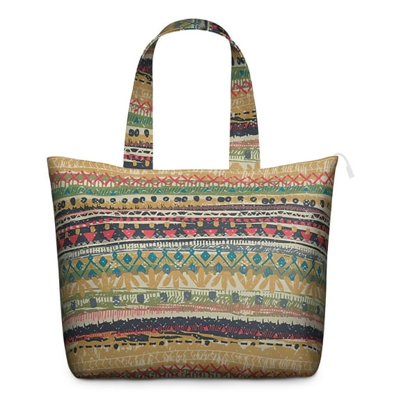 Aesthetic Floral Travel Duffel Bag for Women, Vintage Boho Chic Tote with Abstract Artistic Print for Gym, Beach, and Yoga