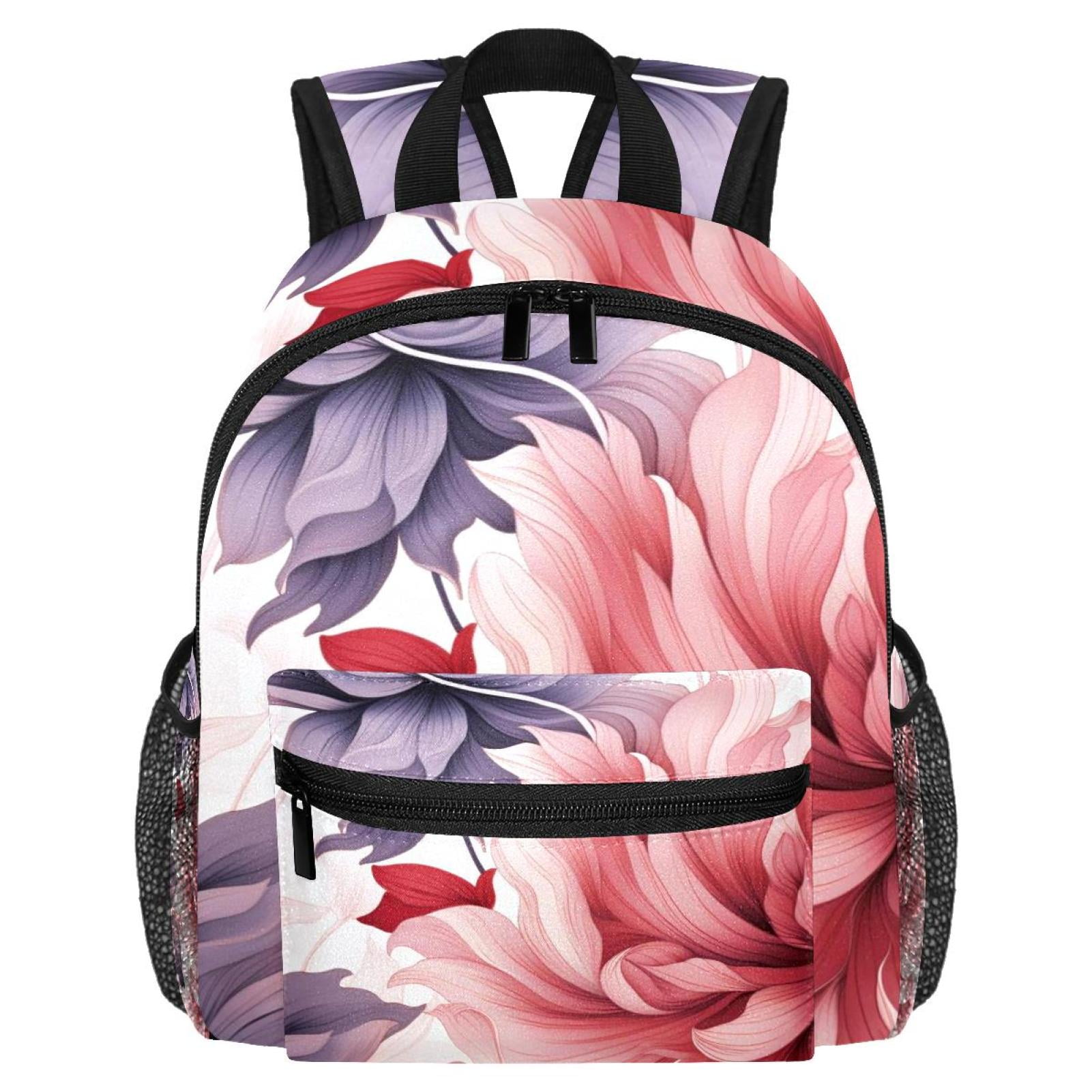 Aesthetic Flower Floral Seamless Pattern Small Backpacks for School Travel Daypack Bookbag for Primary Students Walmart