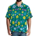 Aesthetic Flower Mens Summer Shirts Short Sleeve Button Down,Casual