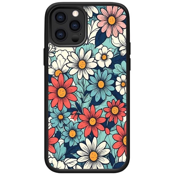 Aesthetic Flower Pattern Phone Case Compatible With iPhone 15 case Cute Fashion Soft TPU Design