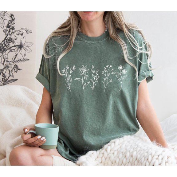 Aesthetic Flower Shirt, Wildflowers Shirt, Christian Flower Shirt, Flower Shirt, Plant Shirt, Gift for Her, Plant Lover Tees