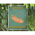 Aesthetic Flowers Print, No Rain No Flowers, Minimalist Wall Design ...
