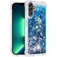 thumbnail image 1 of Aesthetic Funda para Samsung Galaxy A14 5G Case Clear Silicone for Women Girls, Cute Phone Case Samsung A14 5G Case Glitter Pink Shockproof and Bumpers Cover (Blue), 1 of 14