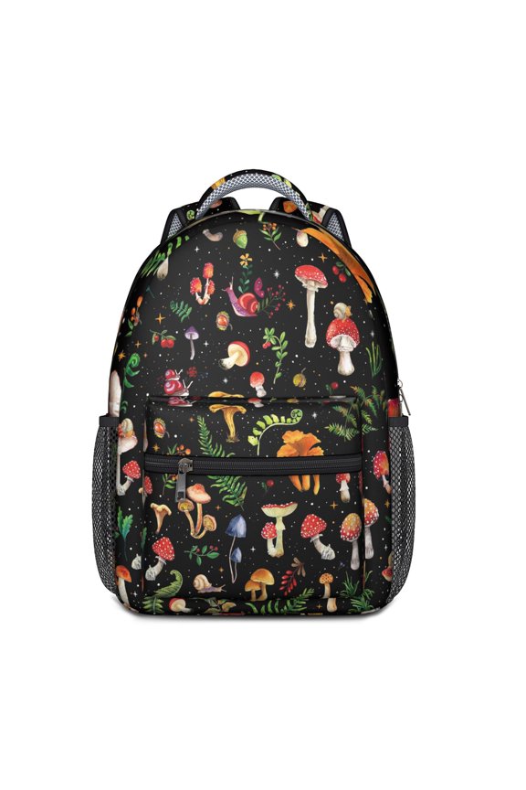 Aesthetic Fungi Waterproof Bookbag - Gothic & Stylish School Backpack with Breathable Shoulder Straps