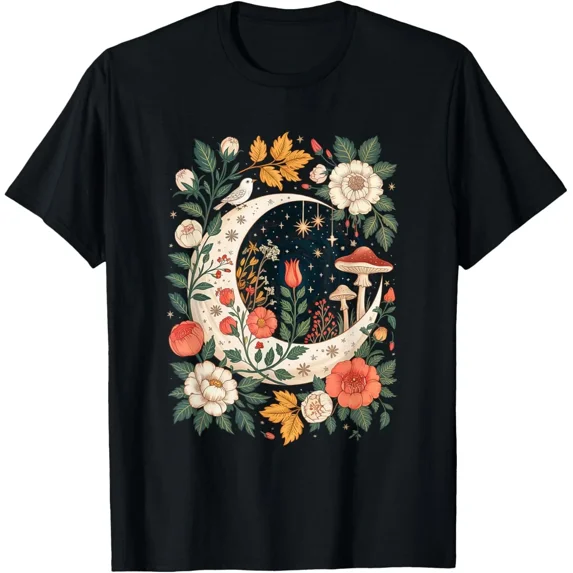 Aesthetic Goblincore Dark Cottagecore Pigeon Mushroom Unisex T-Shirt