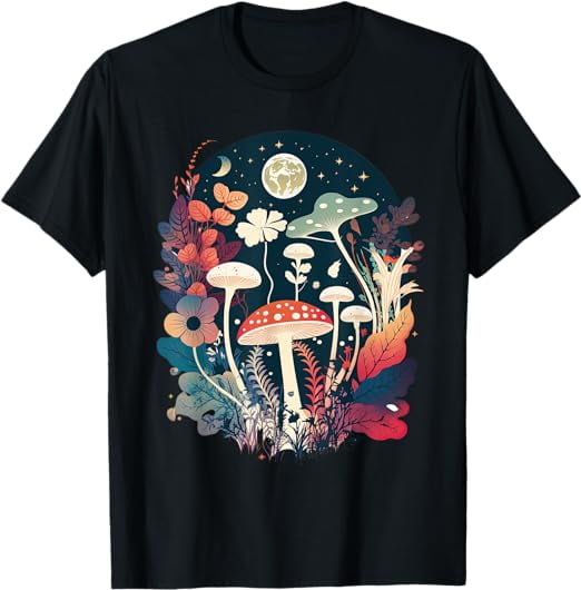 Aesthetic Goblincore and dark Cottagecore Mushroom T-Shirt - Walmart.com