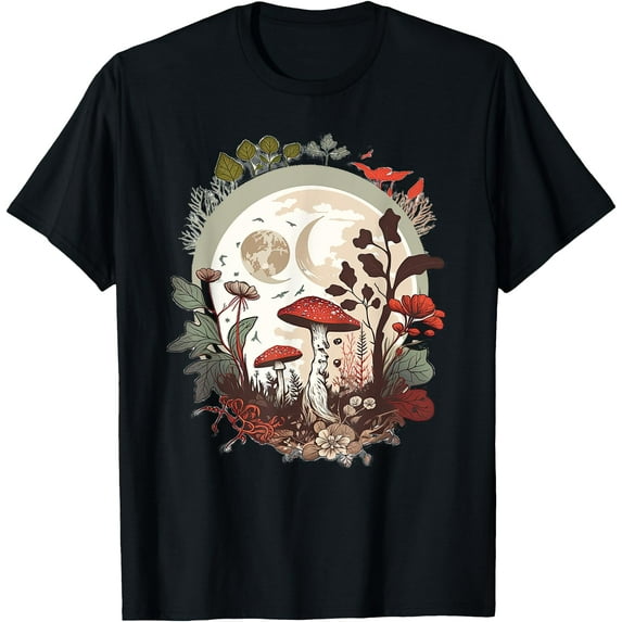Aesthetic Goblincore and dark Cottagecore Mushroom Unisex T-Shirt for Men Women Kids Toddler