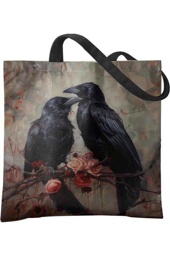 Aesthetic Goth Canvas Tote - Witchy Gothic Bag for Women, Goth Gifts