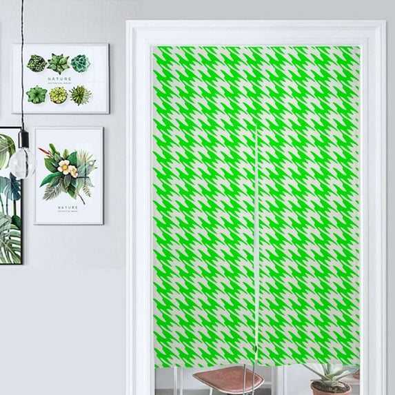 Aesthetic Green And White Ripple Door Curtain Nordic Living Room DoorCurtain Porch Partition Curtain Kitchen Rative Half Curtain