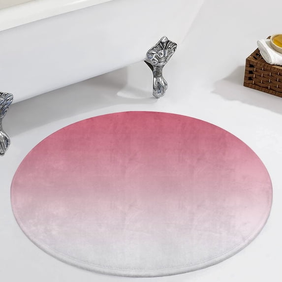 Aesthetic Heather Violet And White Gradient Round Carpet Circle Rug Outdoor Patio Area Rug Washable Large Area Rugs Hallway Room Decor Fitness Mats