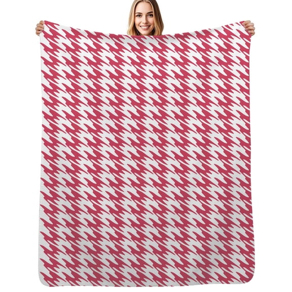 Aesthetic Heather Violet and White Ripple Flannel Blanket Warm Soft Bedding Throws Winter Camping Chair Sofa Bed