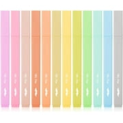 Aesthetic Highlighters - 12 pcs, Chisel Tip, Macaron Colors, Cute Bible Highlighters No Bleed
