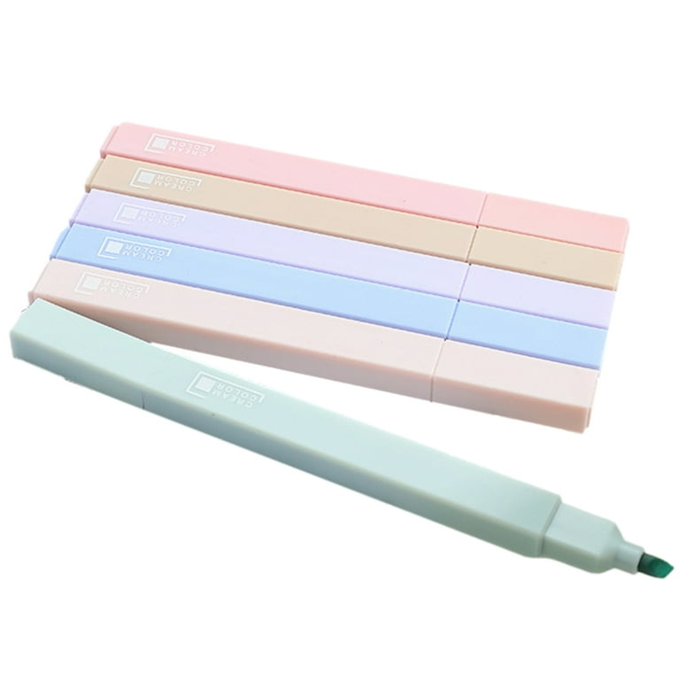 6Pcs Cute Highlighters Pastel Office Supplies - Aesthetic Highlighters Cute  School Supplies Highlighters Retractable Highlighters Assorted Colors