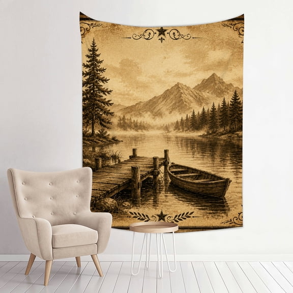 Aesthetic Home Decor for Adults And Family, Grandpa Workshop Tools Vintage Sepia Print Tapestry, Vertical Print Wall Hanging Tapesties for Bedroom Dorm Living Room . Grandpa Workshop Tools