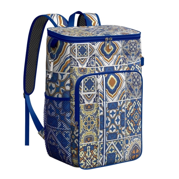 Aesthetic Insulated Backpack Cooler - 20L Soft Cooler Bag, Earthy Design for Beach & Travel