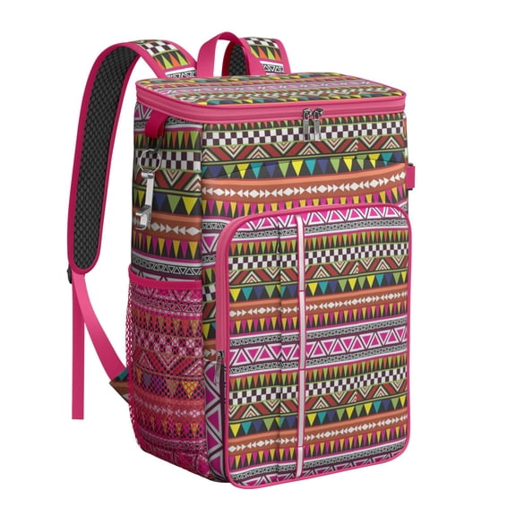 Aesthetic Insulated Backpack Cooler - 20L Soft Cooler Bag, Earthy Design for Beach & Travel