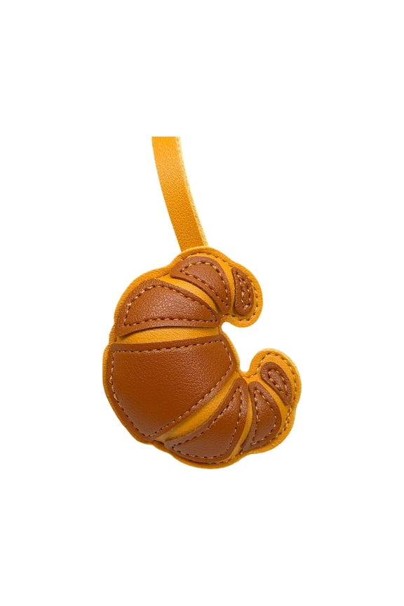 Aesthetic Keychain Charms,Leather Croissants Bag Charm Pendant Croissants Keychains Charms Ornament for Womens