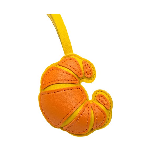 Aesthetic Keychain Charms,Leather Croissants Bag Charm Pendant Croissants Keychains Hanging Ornament for Womens