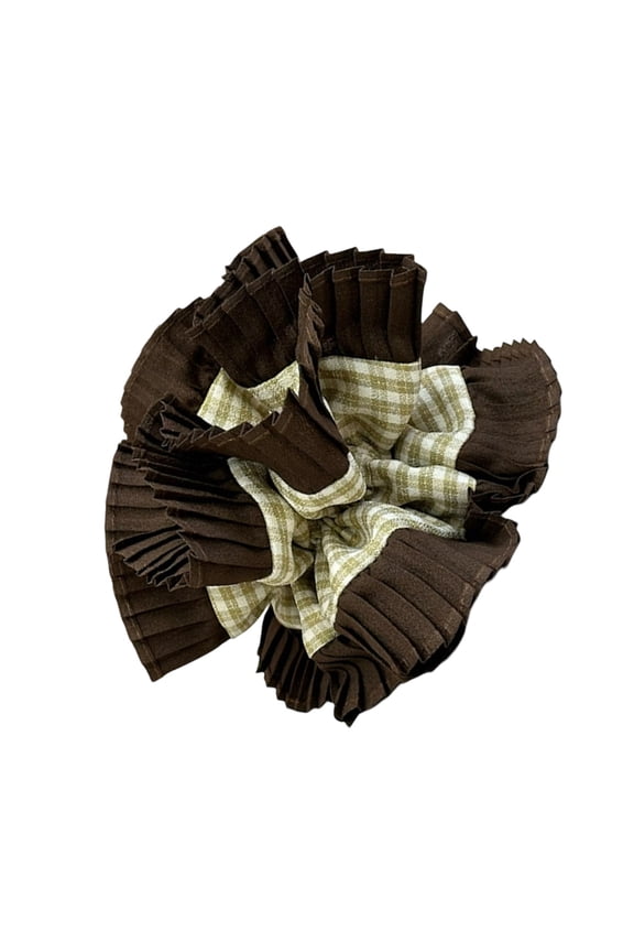 Aesthetic Lace Scrunchies Elastic Double Layer Hair Rope Wedding Party Hair Rope Big Buns Hair Elastic for Formal Event
