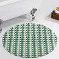 thumbnail image 1 of Aesthetic Leaf Green And White Ripple Round Carpet Circle Rug Outdoor Patio Area Rug Washable Large Area Rugs Hallway Room Decor Fitness Mats, 1 of 8