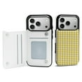 thumbnail image 1 of Aesthetic Lemon Yellow And White Ripple Leather Wallet Case for iPhone 17 Pro Wallet Case Card Holder Flip, 1 of 8
