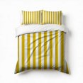 thumbnail image 1 of Aesthetic Lemon Yellow And White Vertical Bedding Set 3 Pcs Soft Microfiber Quilt Cover For Bedroom Decor, Comforter Cover With 2 Pillowcase, 1 of 5