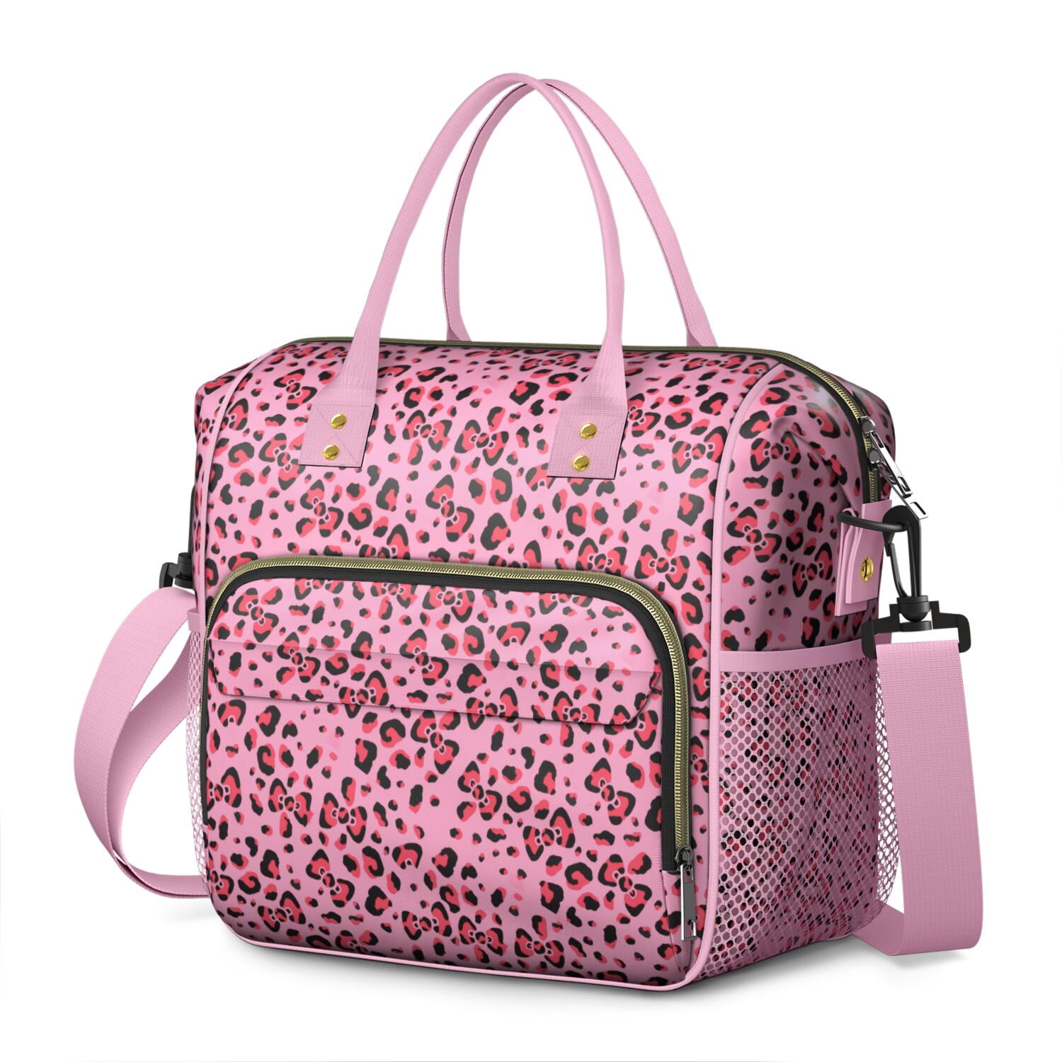 Aesthetic Leopard Insulated Food Storage Bag - Fashionable & Durable Lunch Tote for Men & Women