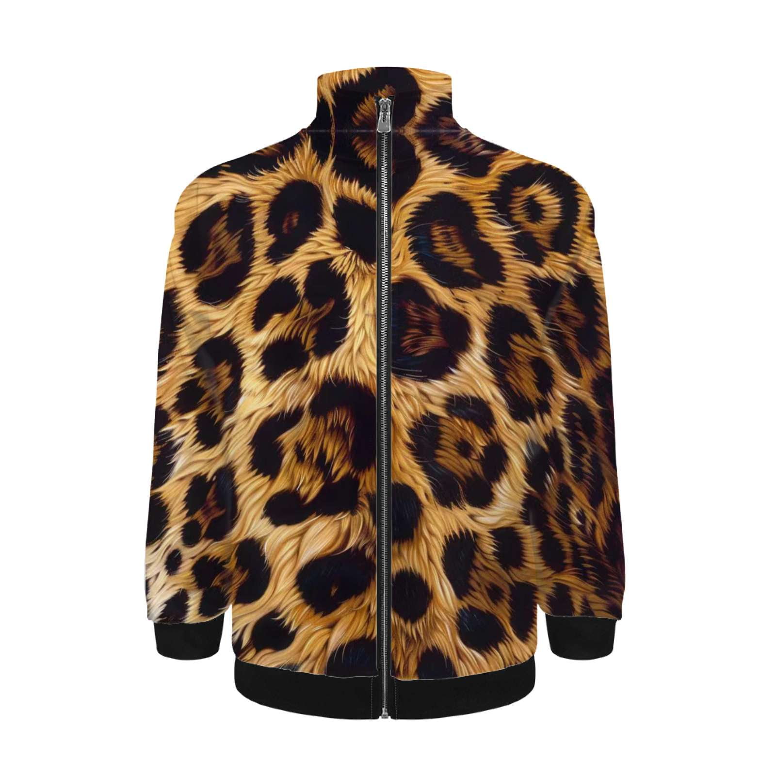 Aesthetic Leopard Print Jacket Men's Street Cool Long Sleeves Coat ...