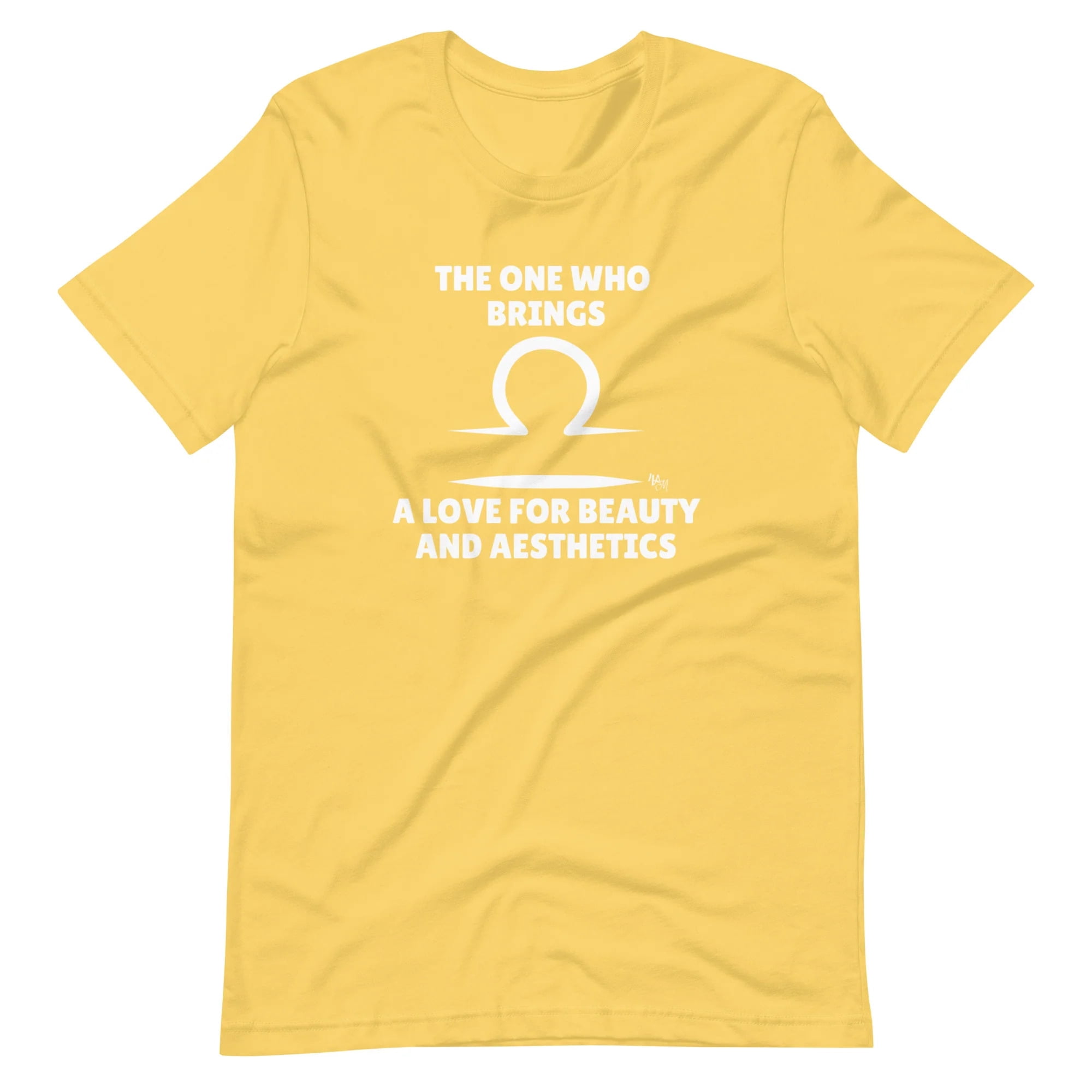 Aesthetic Libra - The One Who White Font | Unisex Staple T-Shirt Sizes ...