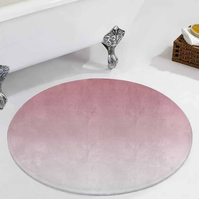 Aesthetic Light Pink And White Gradient1 Round Area Carpets Living