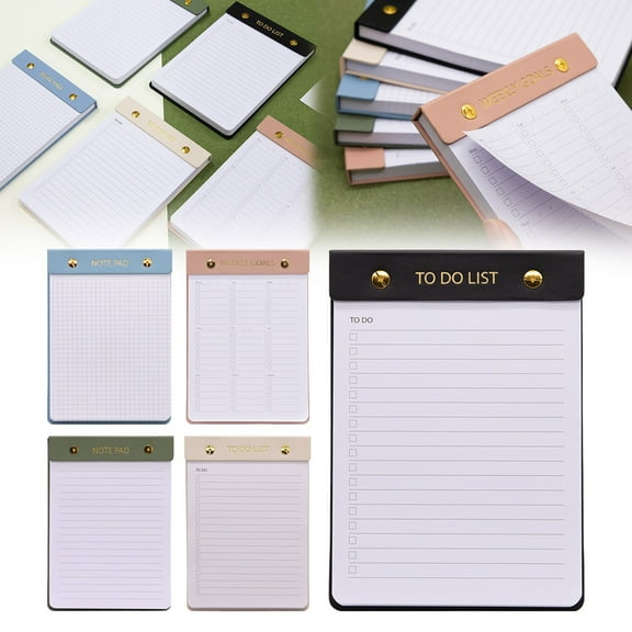 Aesthetic Lined Legal Pads Set, Color-Coded Writing Notepads with Gold Foil Accents for Office, Home & Productivity Planning