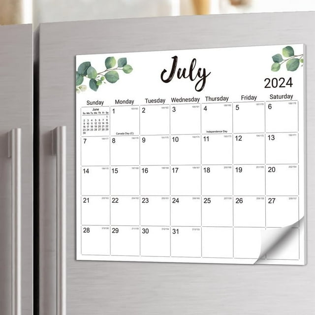 Aesthetic Magnetic Calendar For Refrigerator, Fridge Calendar Magnet 