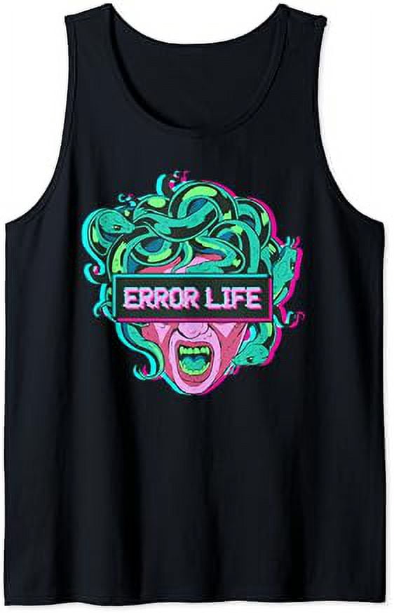 EDM Festival Tank Top - Alien Head Vaporwave Design Für Rave & Techno Parties