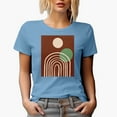 thumbnail image 1 of Aesthetic Minimalism Boho Art Merch Gift, Baby Blue T-Shirt, Small, 1 of 5