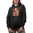 thumbnail image 1 of Aesthetic Minimalism Boho Art or Design Merch Gift, Black Hooded Sweatshirt or Hoodie, 2XL, 1 of 5