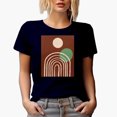 thumbnail image 1 of Aesthetic Minimalism Boho Art or Design Merch Gift, Navy Blue T-Shirt, Small, 1 of 5