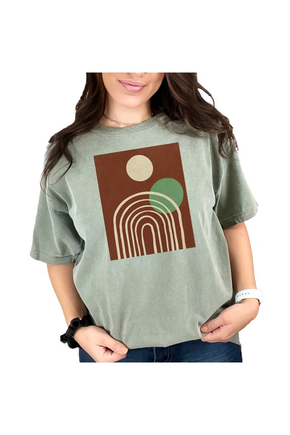 Aesthetic Minimalism Boho Art or Design, Moss Comfort Colors T-Shirt, Medium