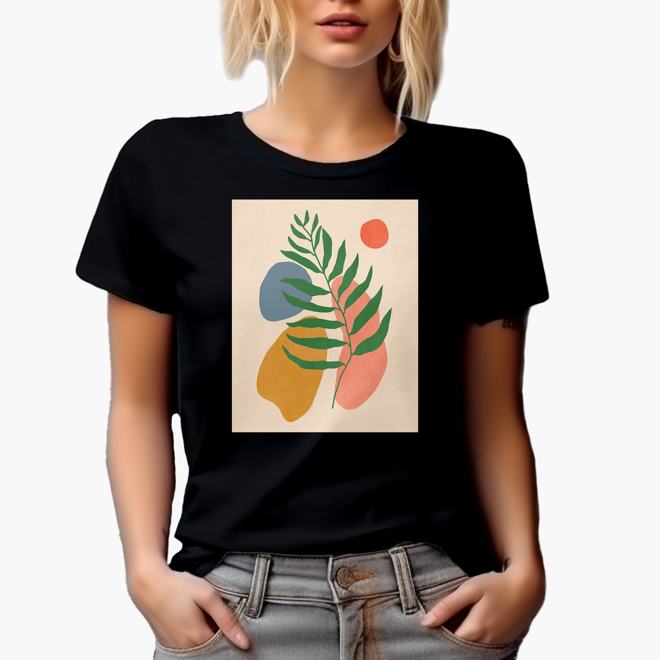 Aesthetic Minimalism Boho Botanical Art or Design Merch Gift, Black T ...