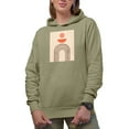 thumbnail image 1 of Aesthetic Minimalism Boho Geometric Rainbow Art Merch Gift, Sand Hooded Sweatshirt or Hoodie, Small, 1 of 5