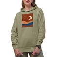 thumbnail image 1 of Aesthetic Minimalism Boho Moon Art Merch Gift, Sand Hooded Sweatshirt or Hoodie, Large, 1 of 5