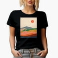 thumbnail image 1 of Aesthetic Minimalism Boho Mountain Landscape Art or Design Merch Gift, Black T-Shirt, Small, 1 of 5