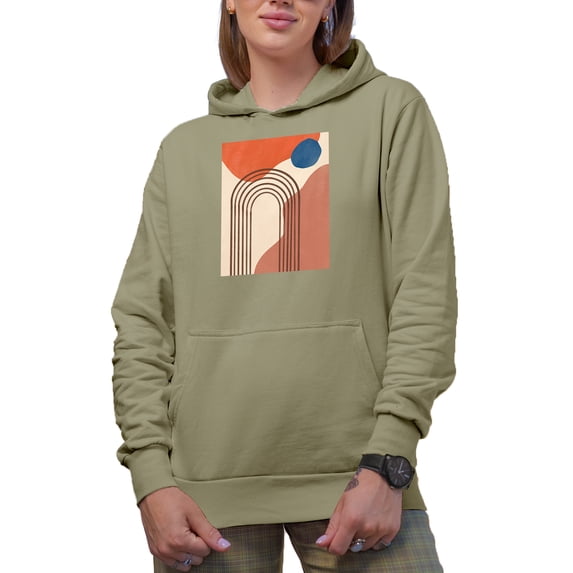 Aesthetic Minimalism Boho Rainbow Art Merch Gift, Sand Hooded Sweatshirt or Hoodie, 3XL