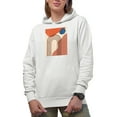 thumbnail image 1 of Aesthetic Minimalism Boho Rainbow Art Merch Gift, White Hooded Sweatshirt or Hoodie, Medium, 1 of 5