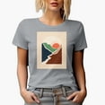 thumbnail image 1 of Aesthetic Minimalism Boho Sun & Mountains Art Merch Gift, Heather Grey T-Shirt, Small, 1 of 5
