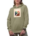 thumbnail image 1 of Aesthetic Minimalism Boho Sun & Mountains Art Merch Gift, Sand Hooded Sweatshirt or Hoodie, Small, 1 of 5