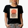 thumbnail image 1 of Aesthetic Minimalism Boho Two Circles Art or Design Merch Gift, Black T-Shirt, Small, 1 of 5