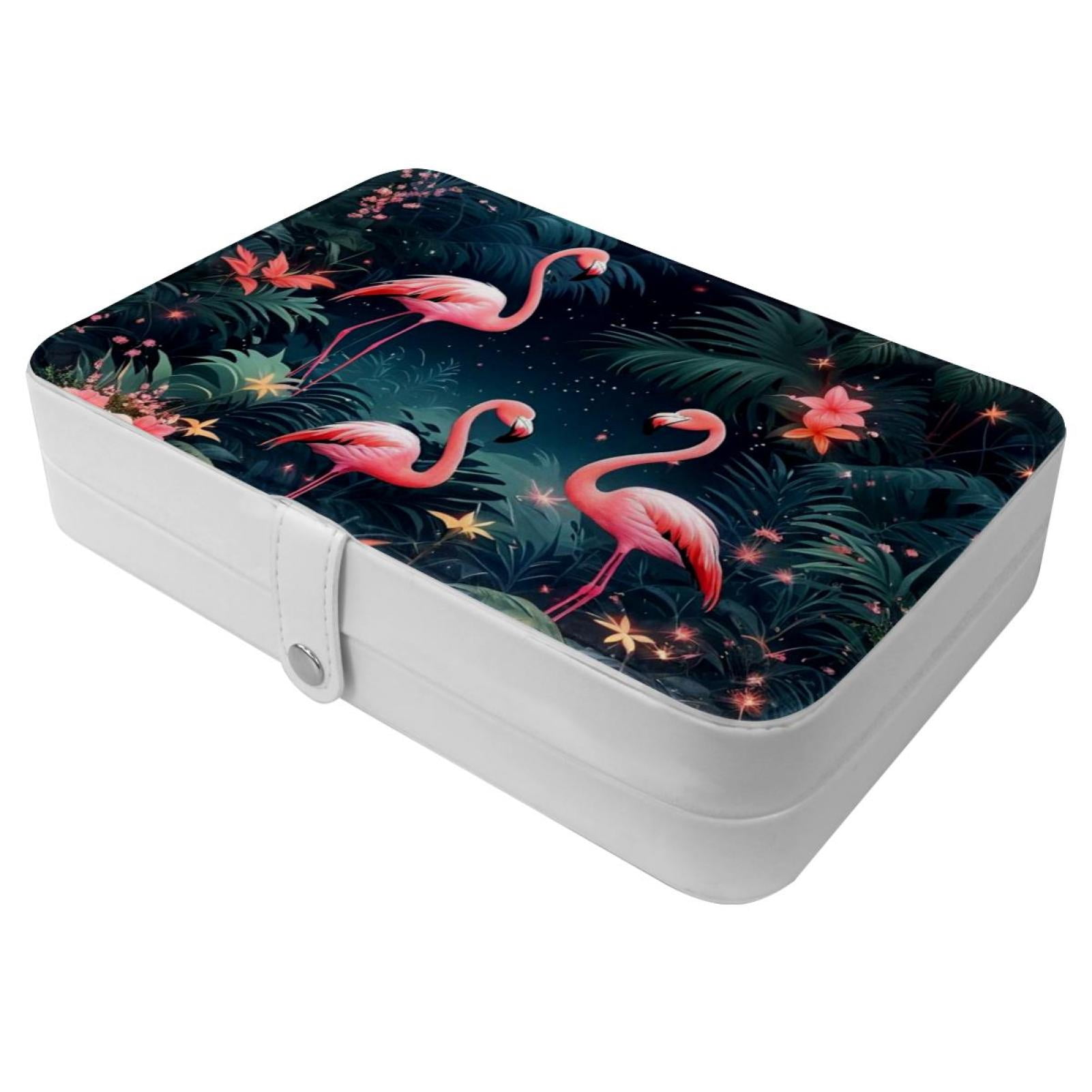 Aesthetic Moonlight Flamingo Travel Jewelry Box - Your Portable ...