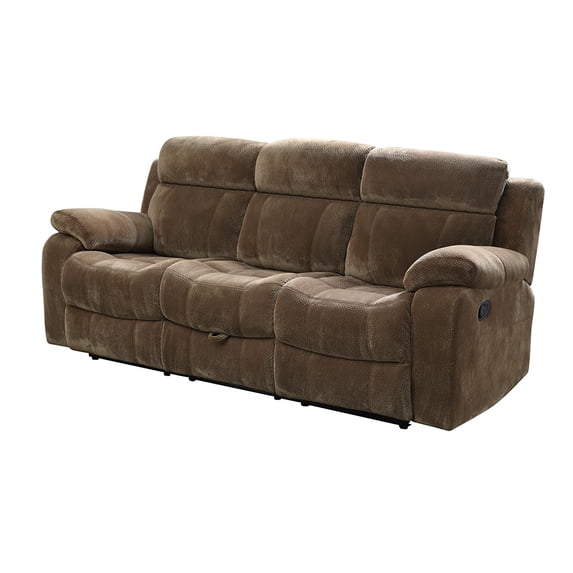 Aesthetic Motion Sofa With Pillow Arms, Brown